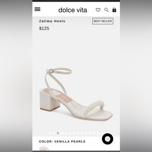 Dolce Vita Zalima Vanilla Pearls Heels